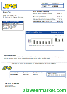Jamaica Public Service Co Ltd (JPS) electricity utility business bill, SCR